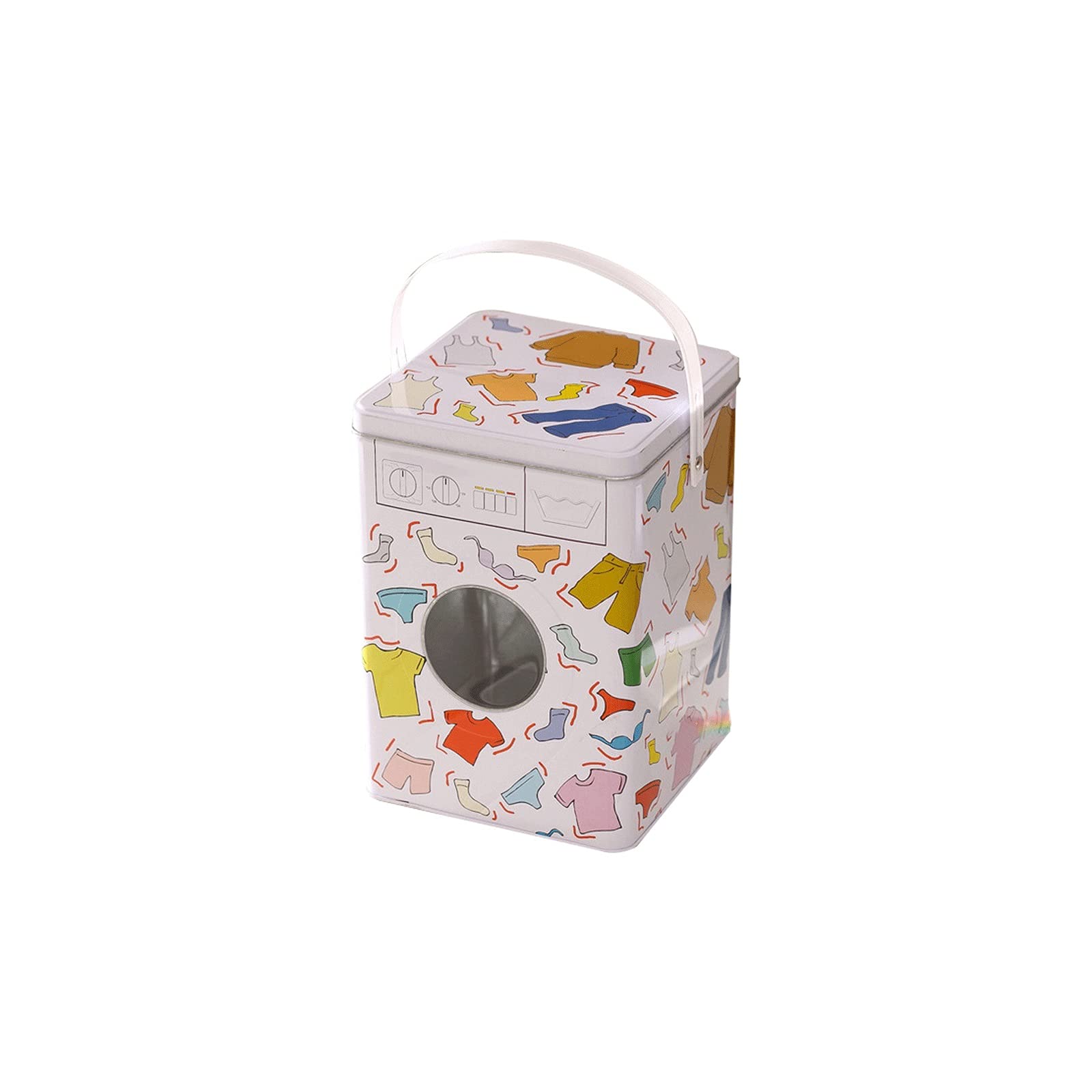 JINGYAN Storage Boxes 1Pc Laundry Beads Box Detergent Storage Tinplate Powder Bin