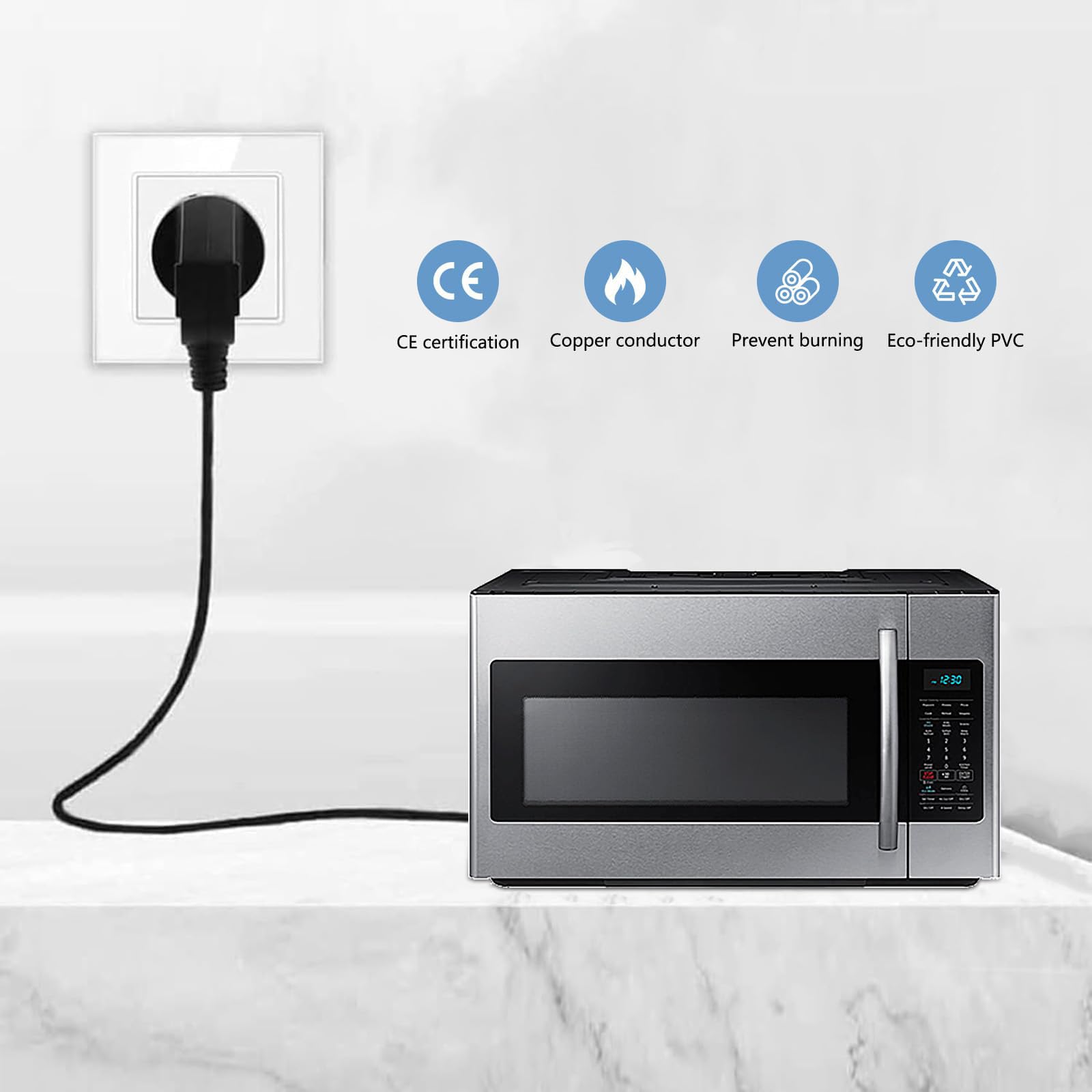 Enchufe Schuko 3 piezas, 250 V 16 A, Clavija Enchufe Macho, enchufe macho en ángulo, Enchufe de Tierra, Enchufe de Contacto Protector, IP20 para Exteriores