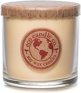 ECO CANDLE CO. Recycled Candle, Honey Mango, 6 oz. - Scents of Mango, Honey, & Papaya - 100% Soy Wax, No Lead, Kraft Paper Label & Lid, Hand Poured, Phthalate Free, Made from Midwest Grown Soybeans