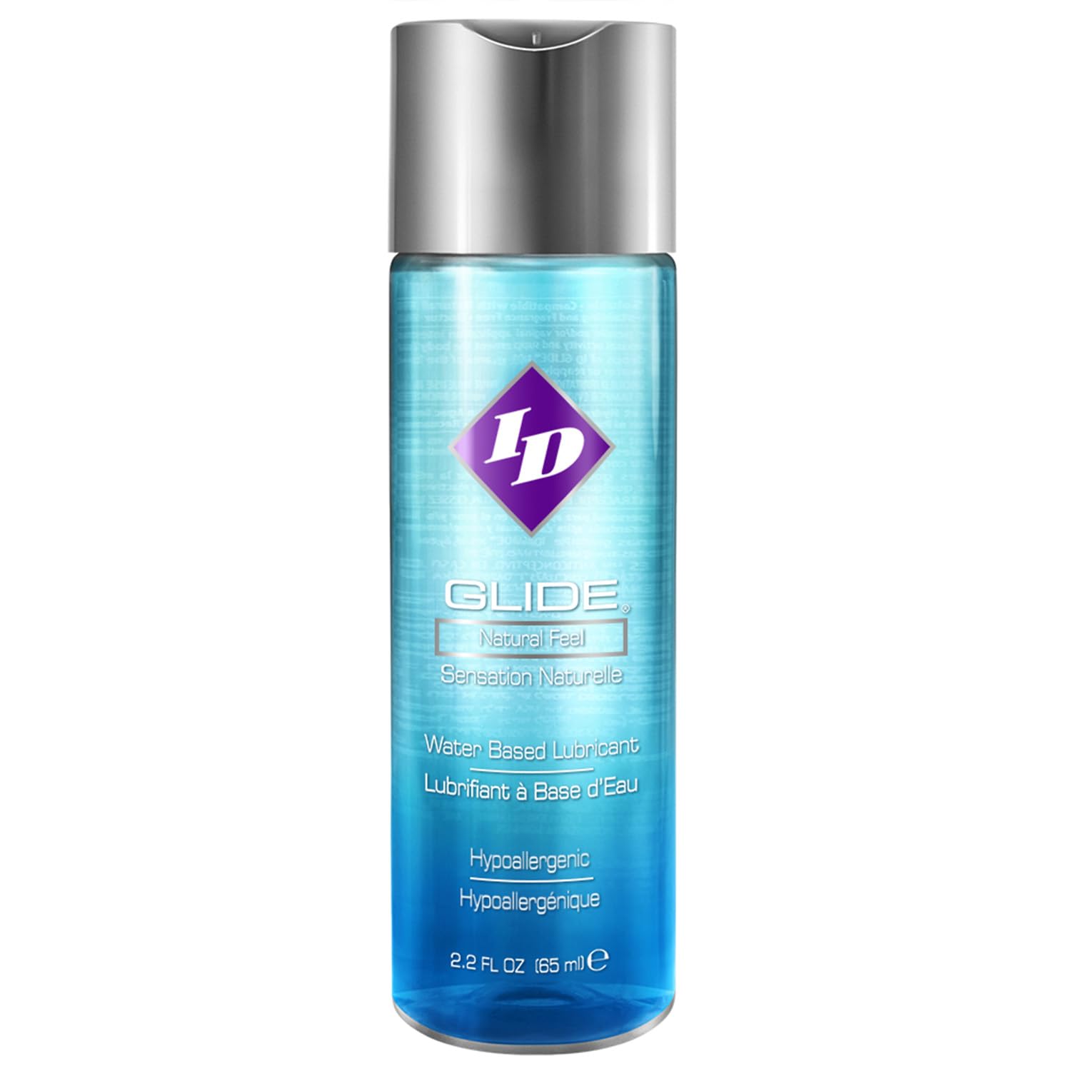 ID Lubricants Glide 2.2 fl oz Water Based Personal Hypoallergenic Lube for Men Women and Couples, Liquid Glide Natural Feel for Pleasure, Made in USA