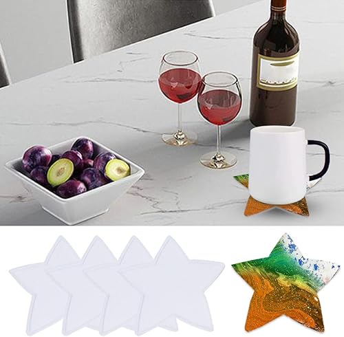 Miniatura 9 de 5 moldes de resina para posavasos, moldes de resina epoxi, moldes de silicona para resina epoxi con caja de almacenamiento, molde de fundición de