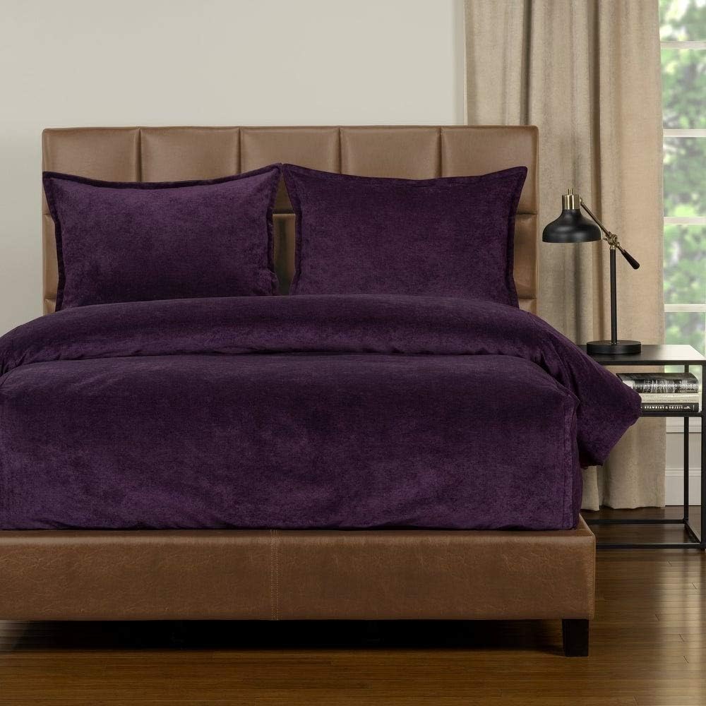 2 Piece MidCentury Modern Bedcap Velvet Comforter Set Twin