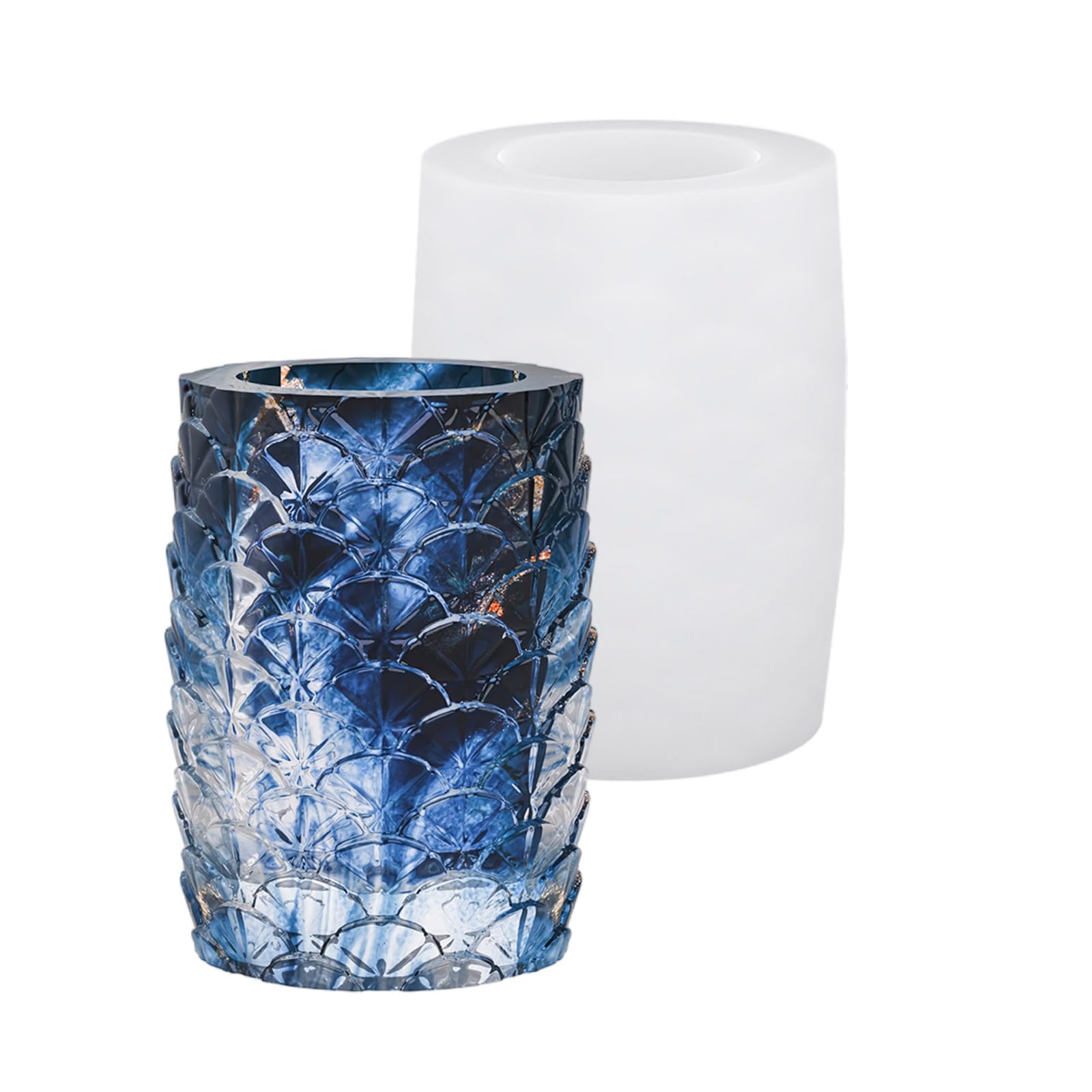 Silicone Vase Mold Complicated Flower Relief Resin Planter Jewelry Container Craft Decoration Tools Multipurpose Silicone Mold