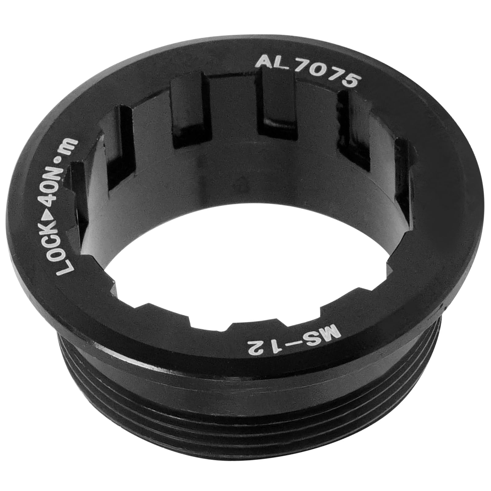 Hoypeyfiy CNC Aluminum Bicycle Cassette Lock Ring Replacement for Shimano Micro Spline 12 Speed Secure Fit for XTR/XT/SLX/Deore Models, Ideal for Cycling Enthusiasts