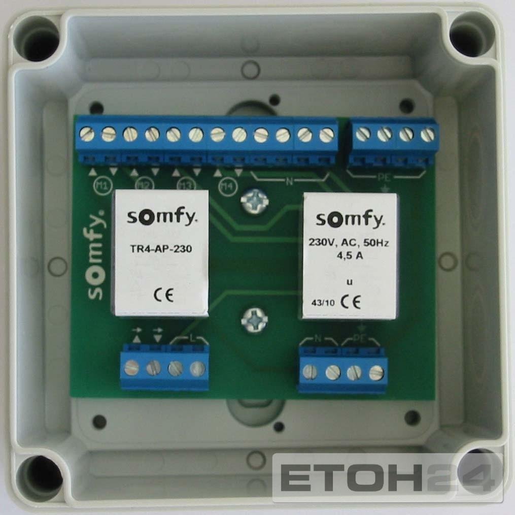 SOMFY TR4-DRM-230 relé para conectar 4 motores sin interferencias de corriente 2