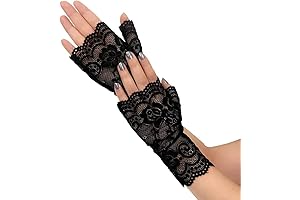 Women Black Halloween Gloves