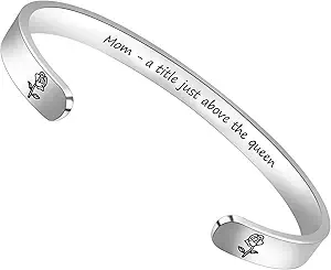 Btysun Bracelets for Women Mothers Day Bracelet Gifts from Daughter Inspirational Gifts for Women Graduation Gifts for Her Motivational Birthday Cuff Bangle Friendship Personalized Mantra Jewelry…