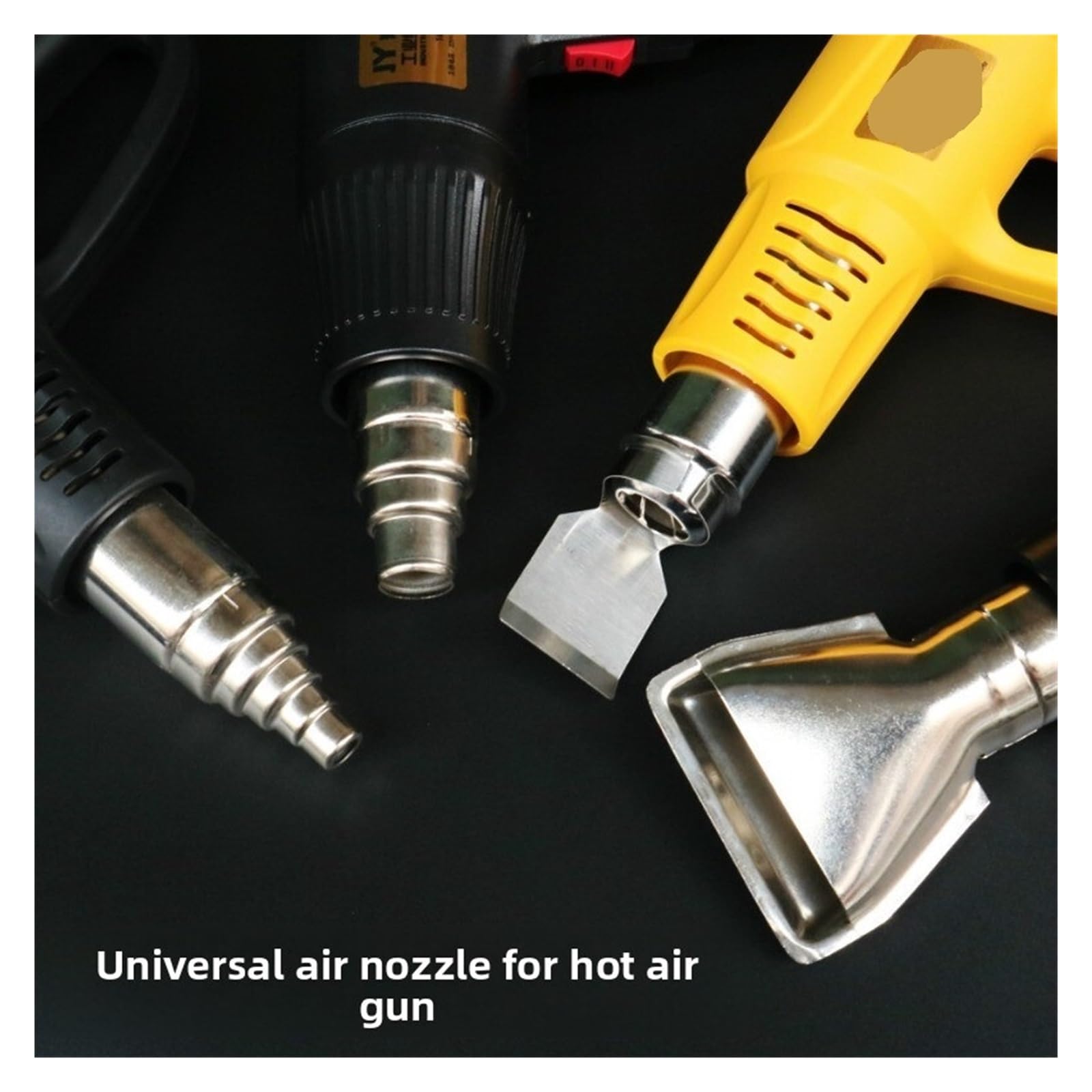 Ugello ad aria calda da 9 pezzi, set di punte for pistola termica portatile universale | Tubo con ugello tondo e piatto a tre/cinque strati for lavori di raccolta del calore