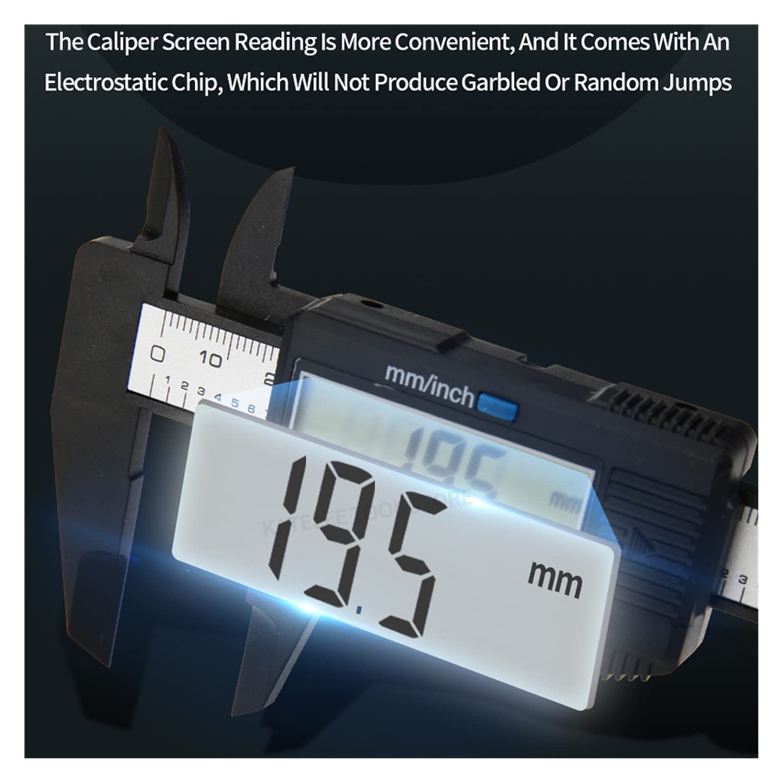 Calibrador Digital de Fibra de Carbono, calibradores Vernier de plástico, Instrumento de medición electrónico, micrómetro, Regla de Profundidad, Herramientas de medición