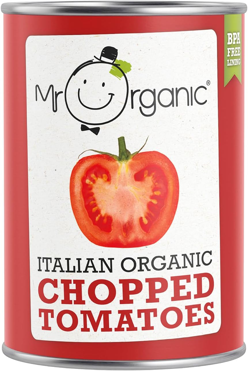 Italian Organic Chopped Tomatoes 400g - Non-GMO, No Additives, Sustainable Sourcing, Bursting with Flavour - Perfect for Classic Italian Dishes