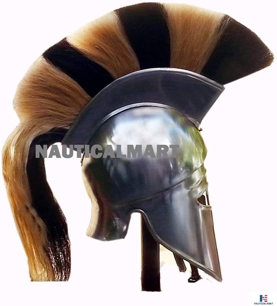 NauticalMart Greek Corinthian Helmet with Black & Yellow Plume Halloween Helmet