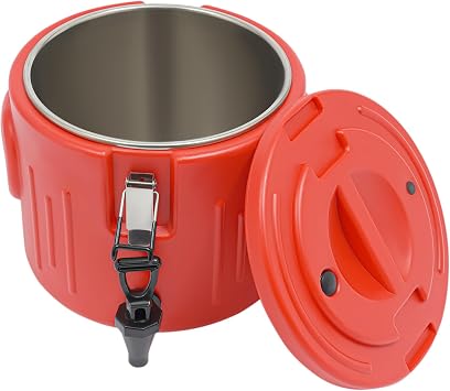 Insulated Beverage Dispenser 2.5 Gallon Hot Drink Dispenser with Spout, Stainless Steel Coffee Urns Cocoa Dispenser for Parties, Portable Outdoors Water Jug for Camping Sports 2.5Gal 10L