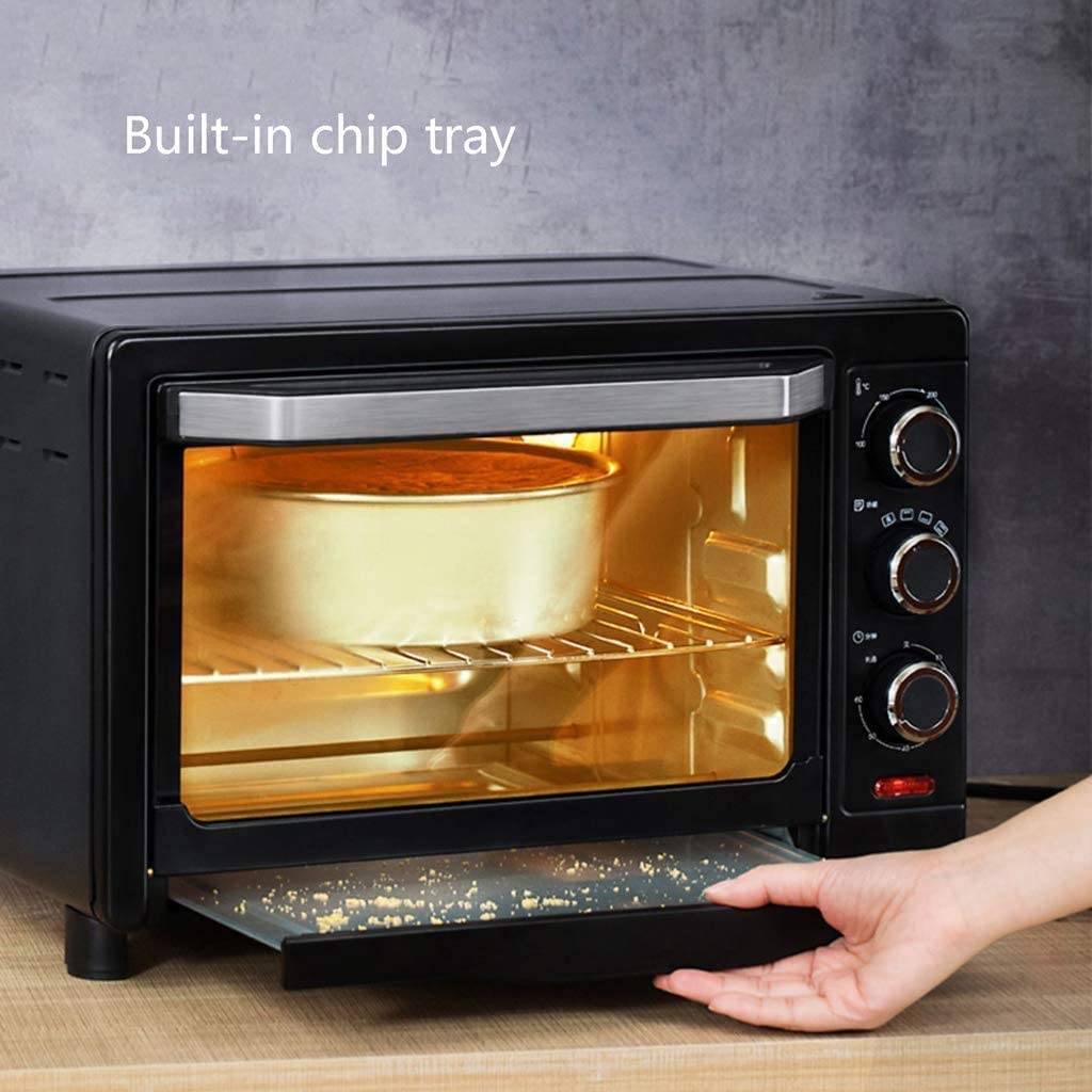 Forno da 26 Litri, tostapane da appoggio a convezione, Timer controllabile dalla Temperatura del Forno, 3 modalità di Riscaldamento, Cottura Multifunzione per Uso Domestico, Torta, Forno Ele