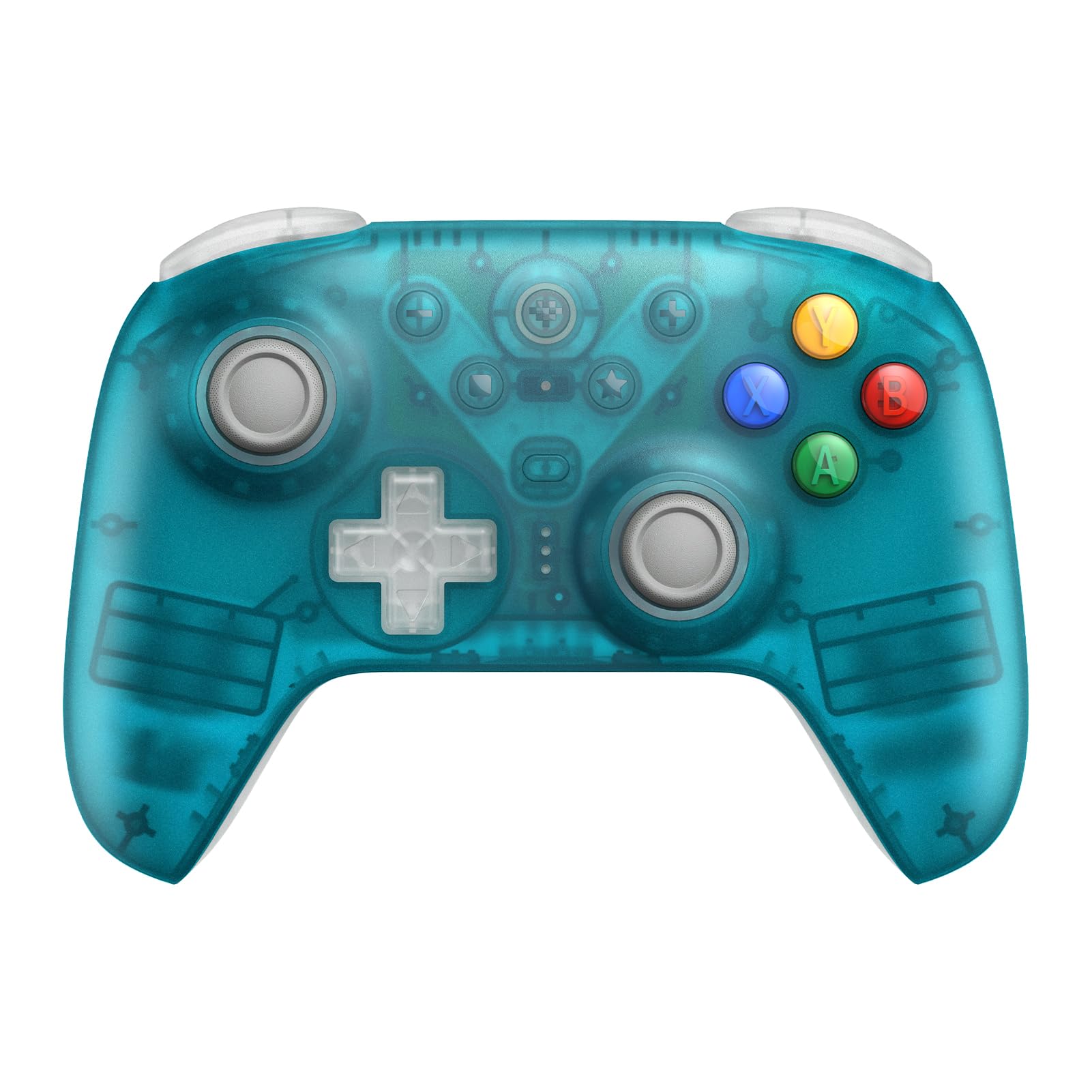 8BitDo Ultimate 2 Wireless Controller for Windows PC, Apple, Steam & Android, Gaming Controller with TMR Joysticks, Hall/Tactile Triggers, Motion Control, 1000Hz Polling Rate, Clear Blue