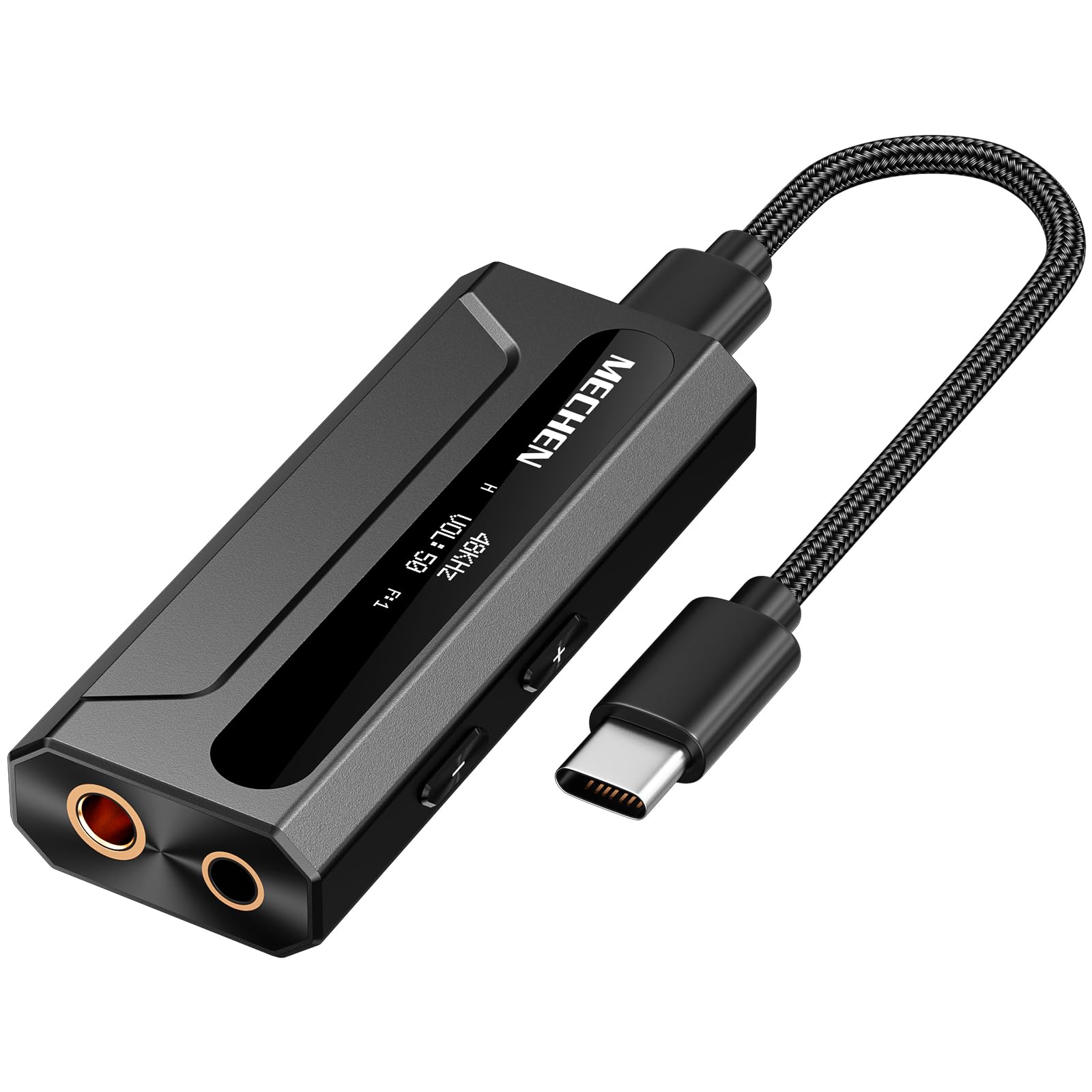 MECHEN AP10 Kopfhörerverstärker DAC mit ES9028Q2M & ES9603Q, Unterstützt 384kHz/DSD256, Duale Ausgänge 3,5mm+4,4mm, für Smartphone/PC/Laptops/Player
