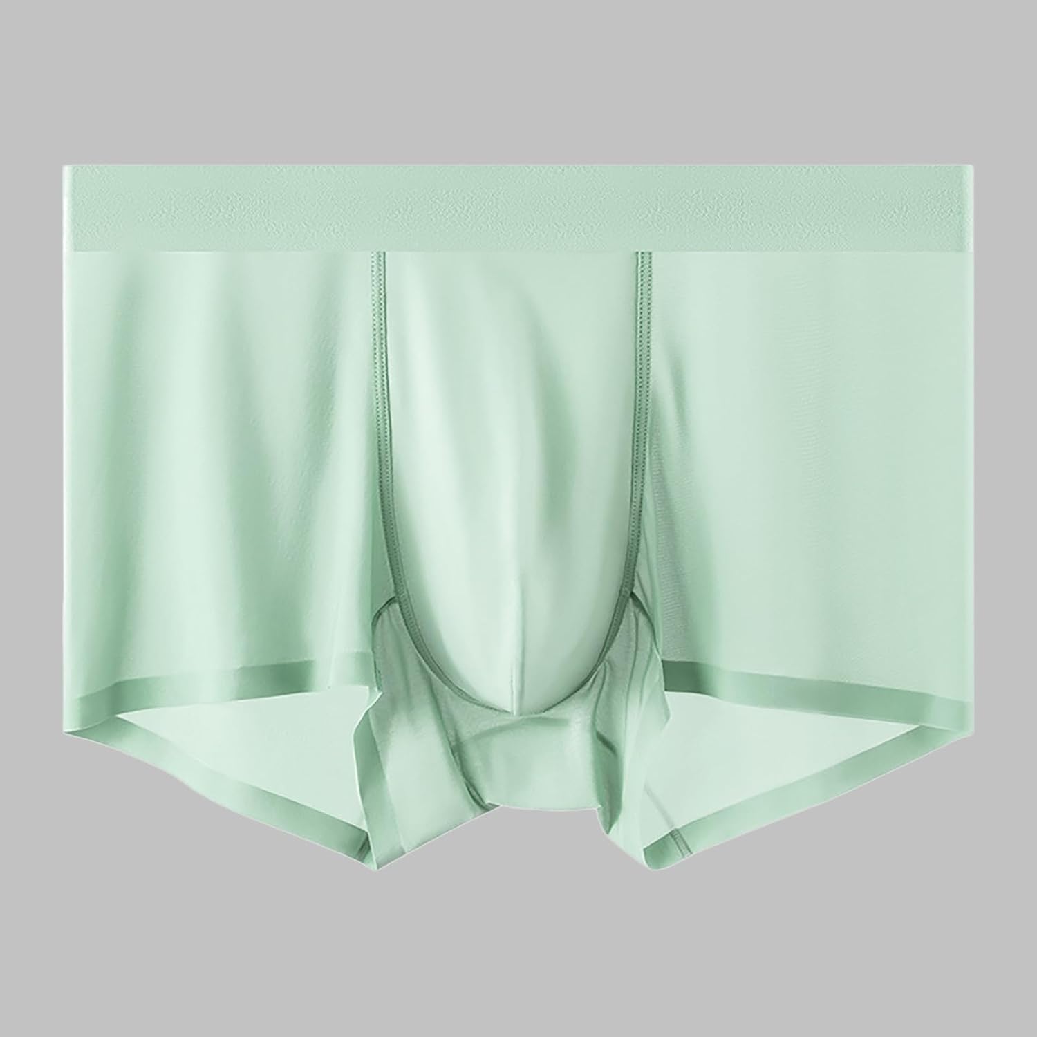 Boxer Briefs for Men Pack Bulge Fashion Ultra Thin Light Green