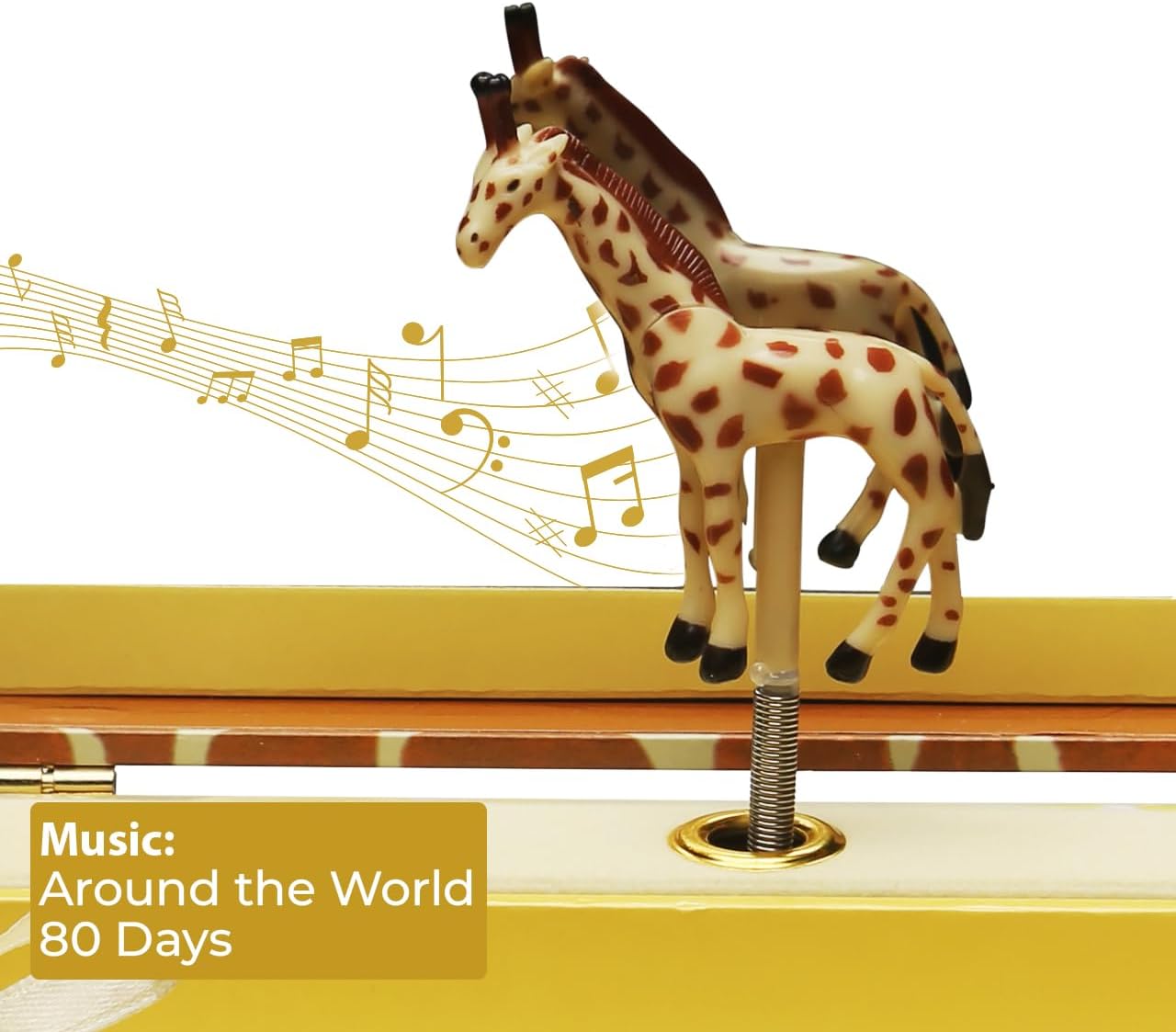 Enchantmints Giraffe Musical Jewelry Box Giraffe Spins to Around the World in 80 Days Treasure Storage