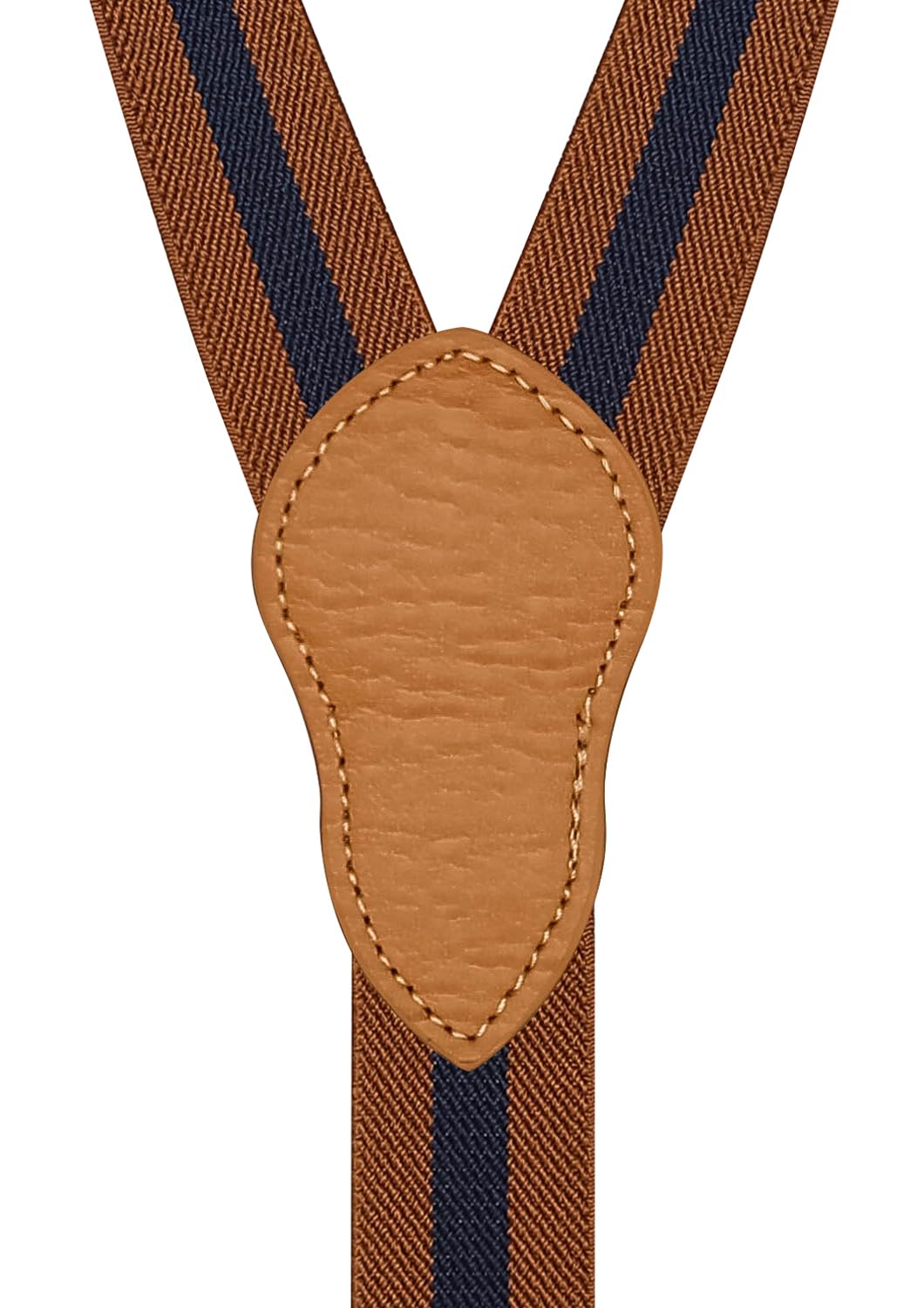 JRHEJTFZ Suspenders and Bow Tie for Boys Set Adjustable Elastic with 3 Metal Clips Brown Stripes 30