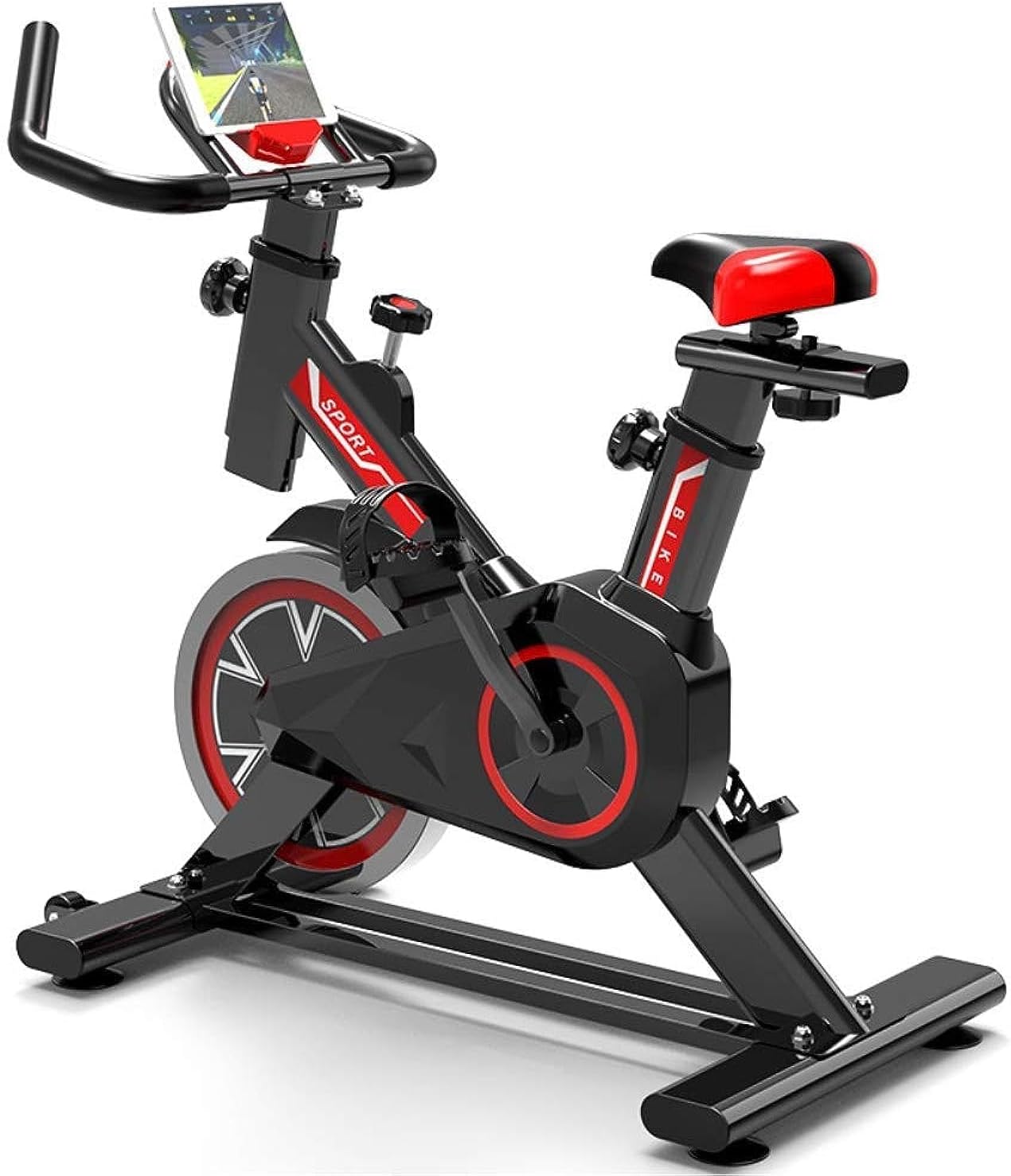 Coolbaby Cycle Trainer Exercise Bicycle Heart Rate Fitness Stationary Exercise Bike Indoor Cycling Bike For Home Office Gym, Non-Slip