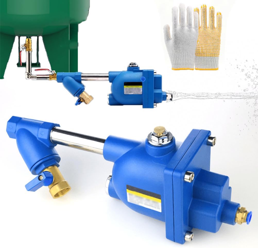 Zero Air Loss Automatic Drain Valve,Automatic Zero Air Loss Condensate Drain (1/2"),1.6Mpa Automatic Drainer with Pre-Filter,Valve for Compressor Air Tank, No Electricity Required (Blue)