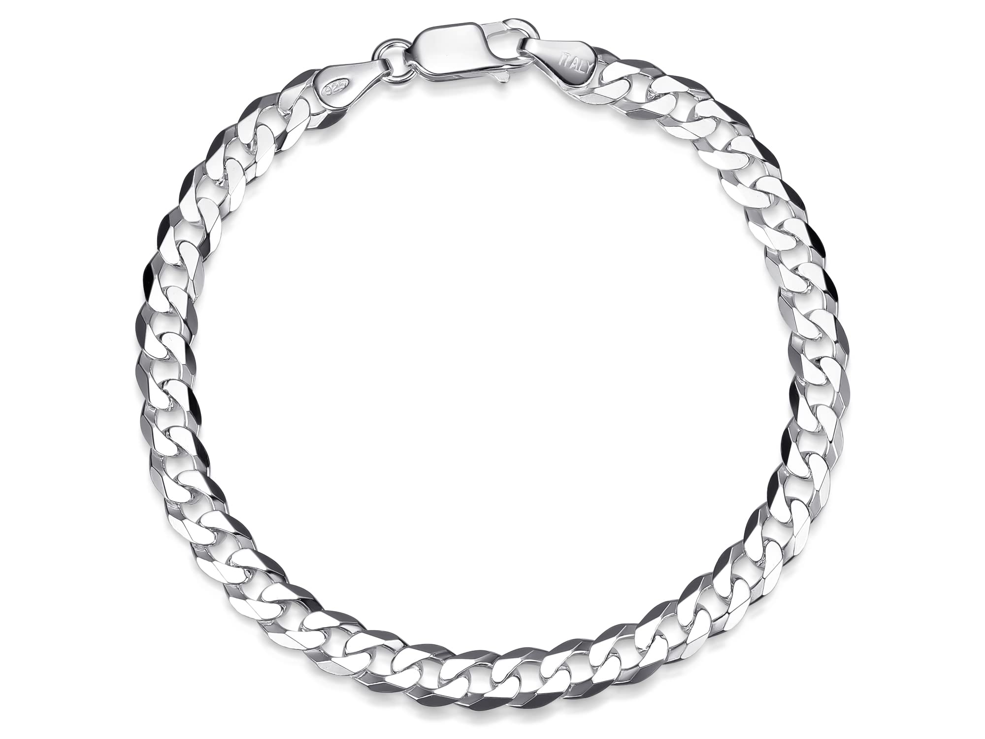 SILBERKETTEN STORE DEIN SCHMUCK ONLINE SHOP Solides Panzerketten Armband - 6mm breit| echt 925 Silber | nickelfrei