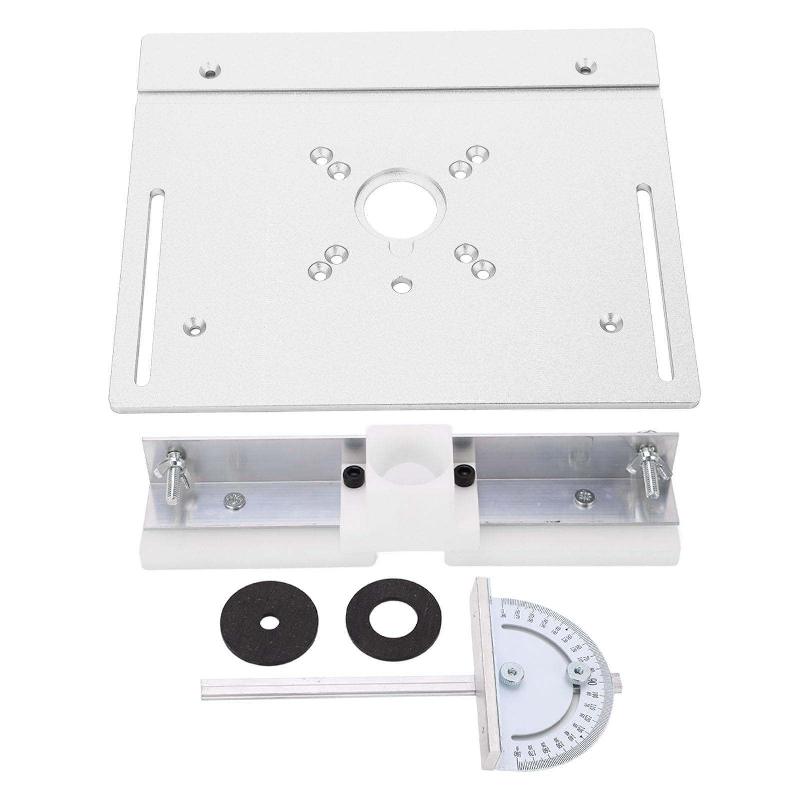 Placa de insercin para mesa de fresadora mesa para router para madera tablero abatible de metal para fresadora mesa para router para madera soportes para valla Piani di lavoro