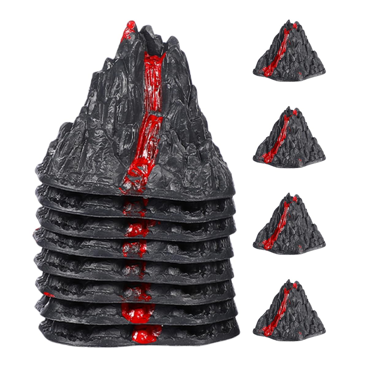 Holibanna Volcano Ornament Decor 12pcs Simulation Volcano Statues Micro Landscape Accessories for Home