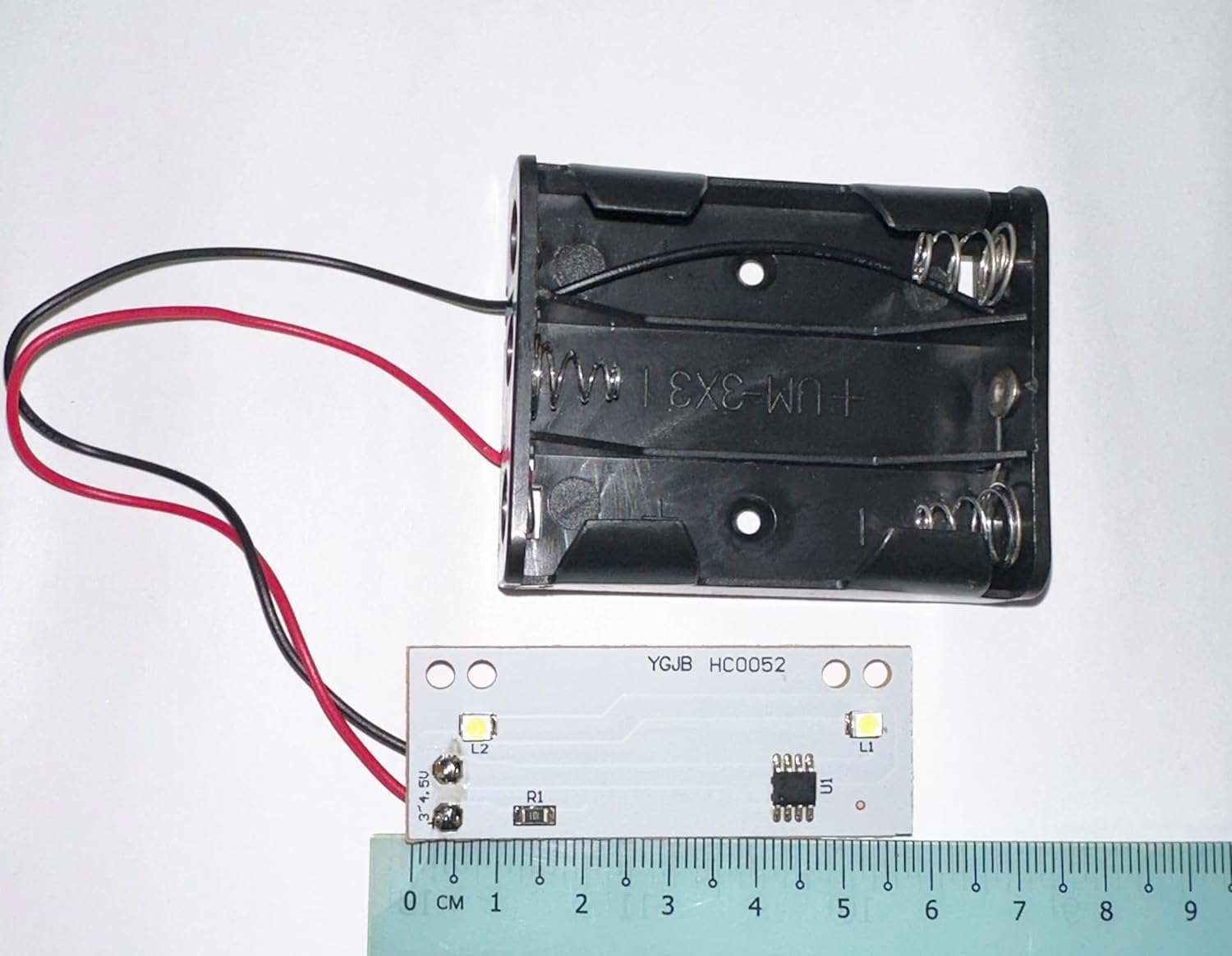 Flasher LED White or Blue PCB with Battery Box for Dummy Alarm Siren Security Bell Flash Box 23