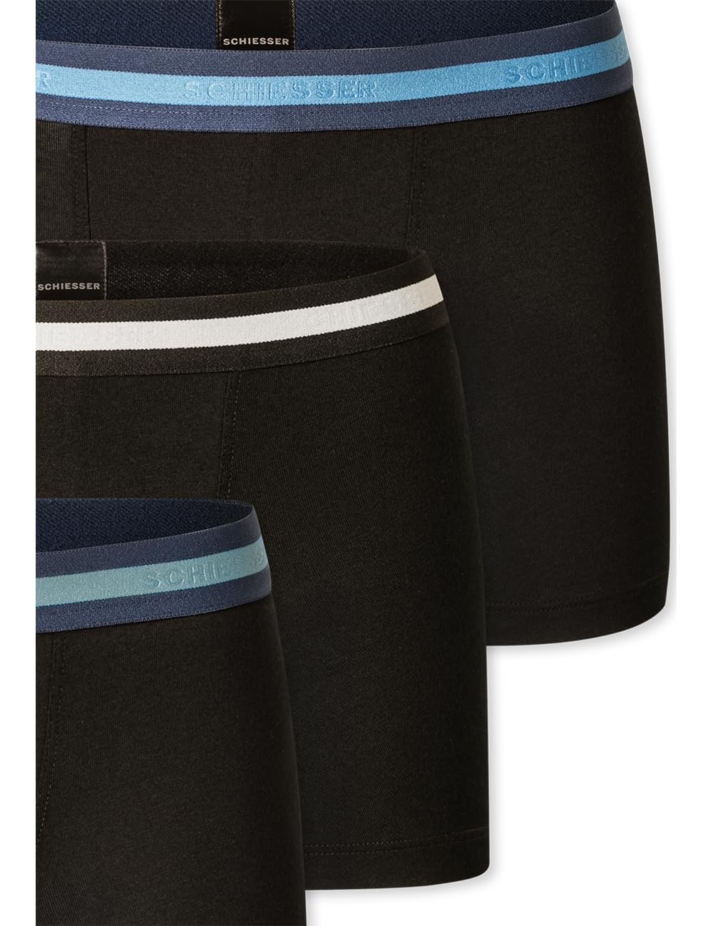 Schiesser Bielizna Chłopcy Schiesser Jungen 3 Pack Unterwäsche Boxershorts - 95/5 Organic Bio Baumwolle - Größe 140 Bis 176