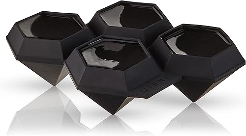 Vista 17 de Viski Bandeja para cubitos de hielo para whisky con tapa, grande hace seis moldes de hielo de 2 pulgadas, perfecta para cócteles, whisky, bourbon