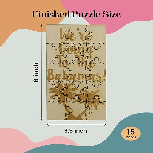 Miniatura 2 de We Going to The Bahamas - Rompecabezas de madera de tilo de 15 piezas, revelación sorpresa de vacaciones