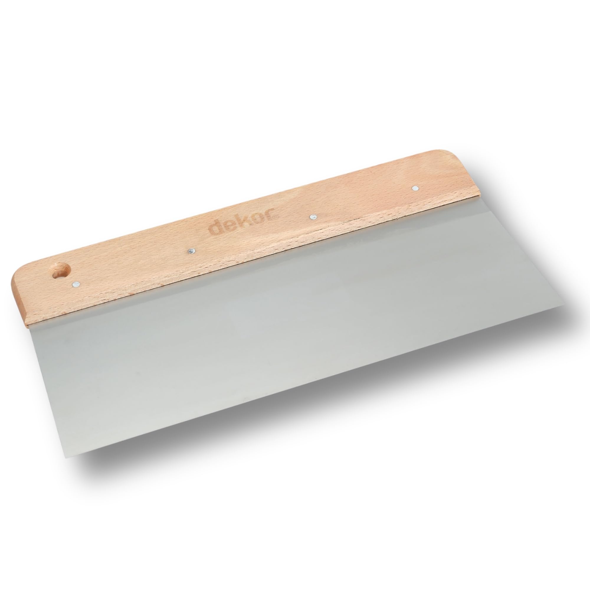 DEKOR Taping Knife 12" Stainless Steel Flexible Scraper Wood Handle Drywall