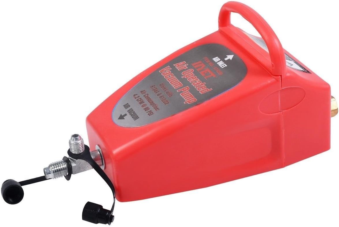 Goplus A/C Vacuum Pump, Pneumatic 4.2CFM Air Operated Vacuum Pump Air Conditioning System Tool Auto