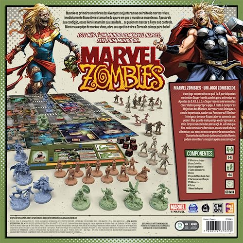 Galápagos, Marvel Zombies: Um Jogo Zombicide, Jogo de Tabuleiro Competitivo, 1 a 6 jogadores, 60 min