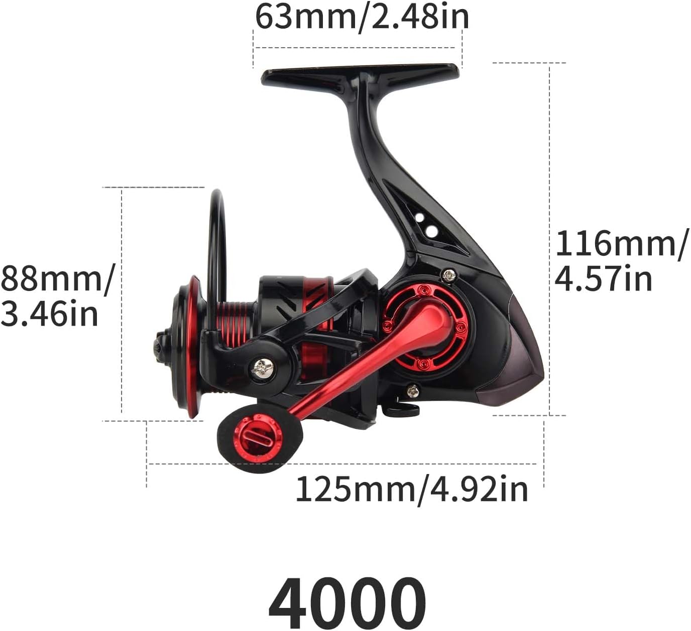 HAUT TON DY Fishing Reel, Saltwater Freshwater Spinning Reel, 33LBs Max Drag, 3+1 Ball Bearings, 5.2:1High Speed Gear Ratio, Spinning Fishing Reels