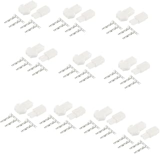 Aexit Wiring Harness Terminals Connector w Lock Type 2P Terminal Wire Terminals Housing 10Pcs