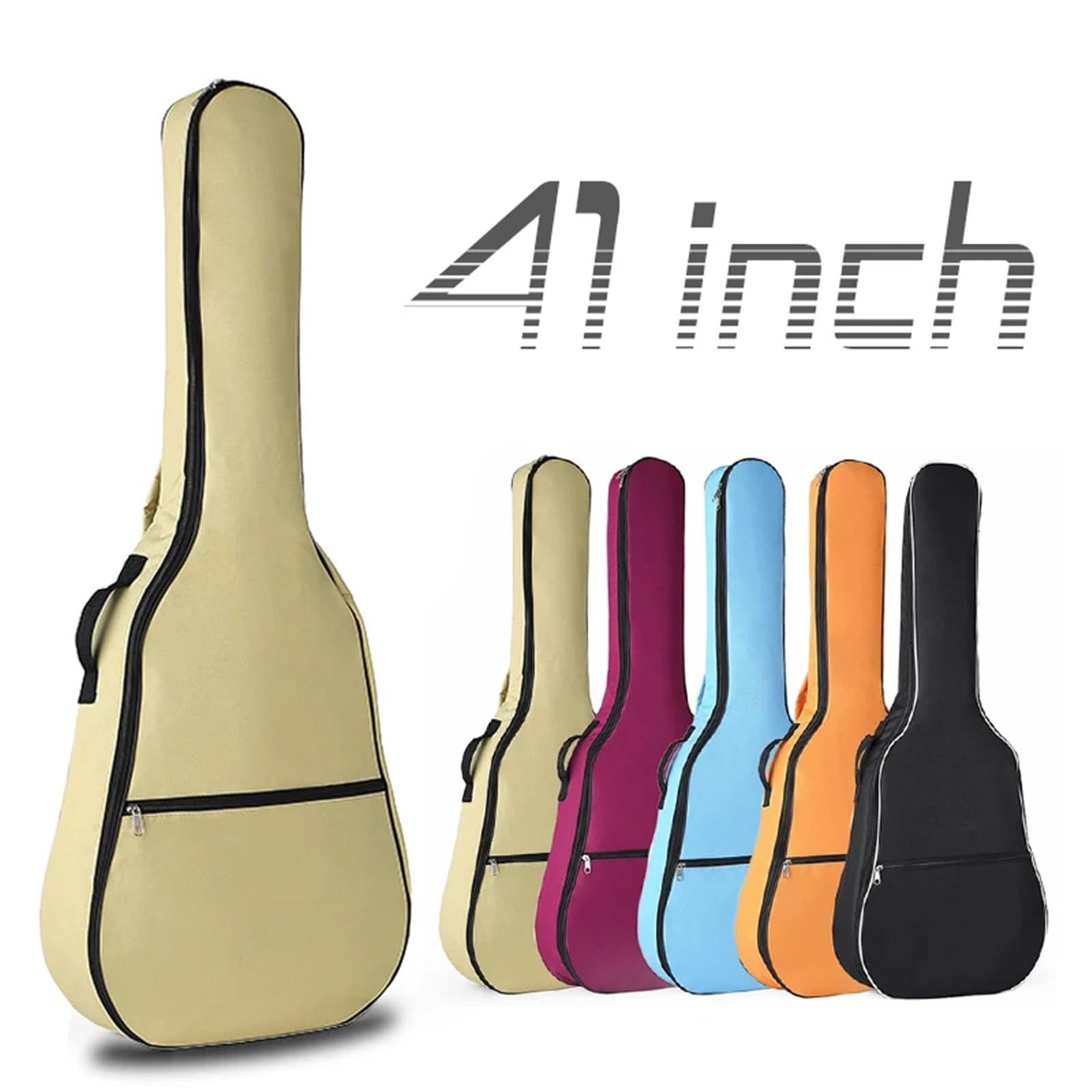 Funda Para Guitarra Estuche for guitarra de 41 pulgadas, portátil, de tela Oxford, resistente al agua, con correas dobles, acolchado, suave, mochila, accesorios for guitarra Para Guardar La Guitarra