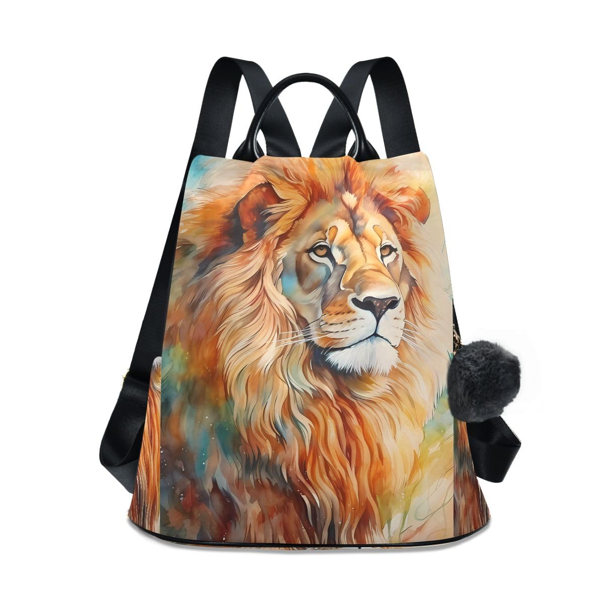 Backpack Purse for Women Fashion Travel Anti-theft Lion Painting 1 Daypack Casual Shoulder Bag Medium Size