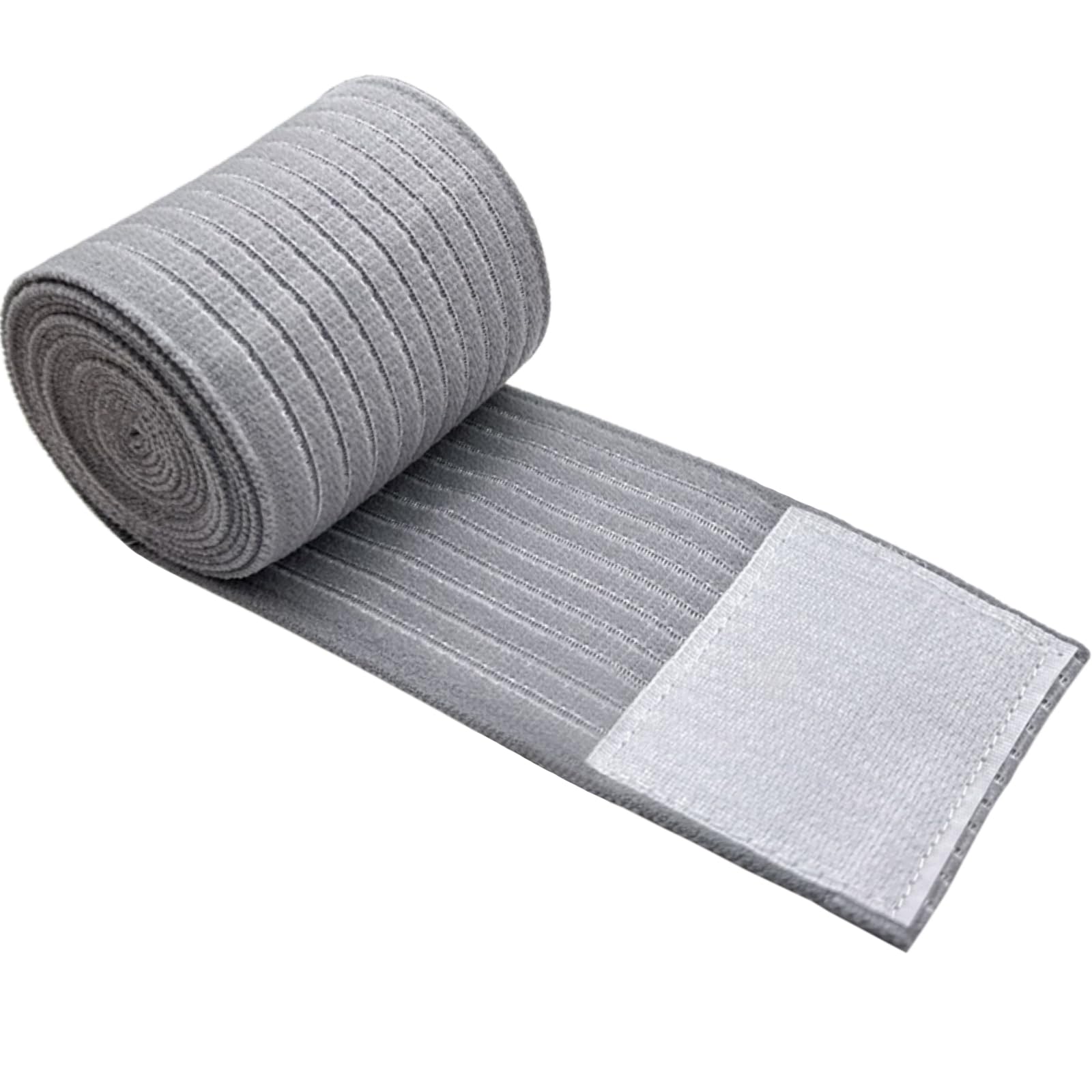 Correa de compresa fría, cinturón elástico para envolver compresas frías, correa extensora de bolsa de hielo, añade longitud a la mayoría de bolsas de hielo, multifuncional (gris)