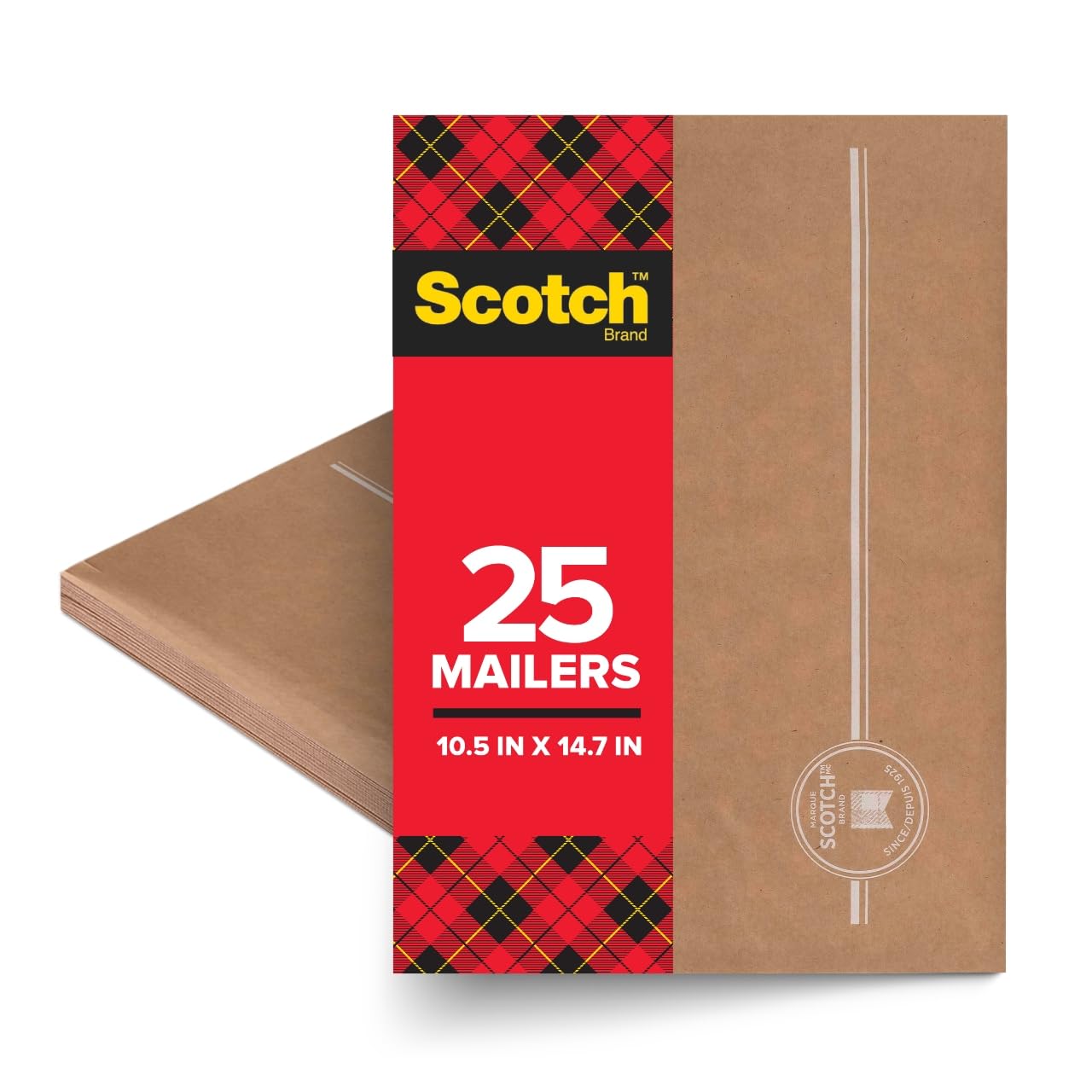 Scotch Curbside, buste imbottite riciclabili, confezione da 25, 26,7 x 37,3 cm, protezione dagli urti simile alle tradizionali buste a bolle (CR-5-25)