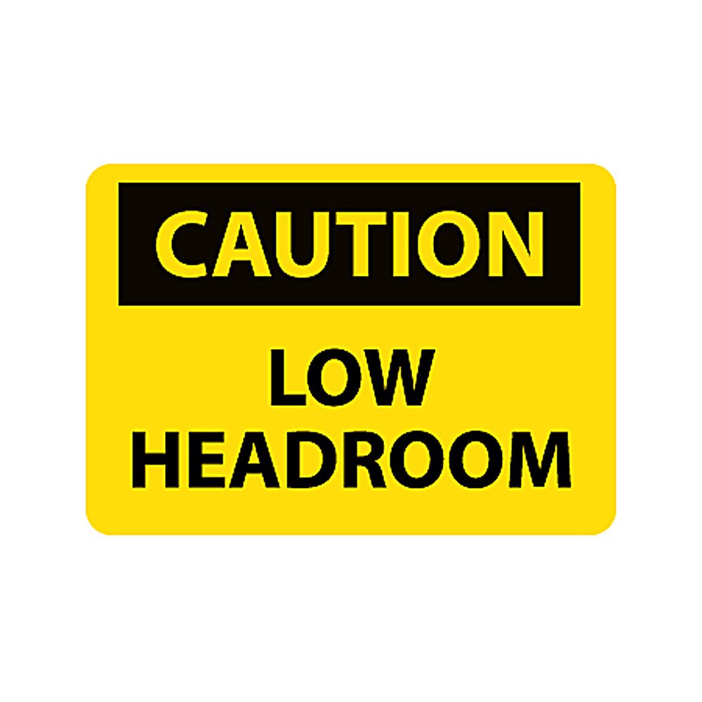 NMC C160P OSHA Sign, Legend "CAUTION - HARD HATS SAFETY GLASSES AND SAFETY SHOES REQUIRED IN THIS AREA", 10" Length x 7" Height, Pressure Sensitive Vinyl, Black on Yellow-image-37