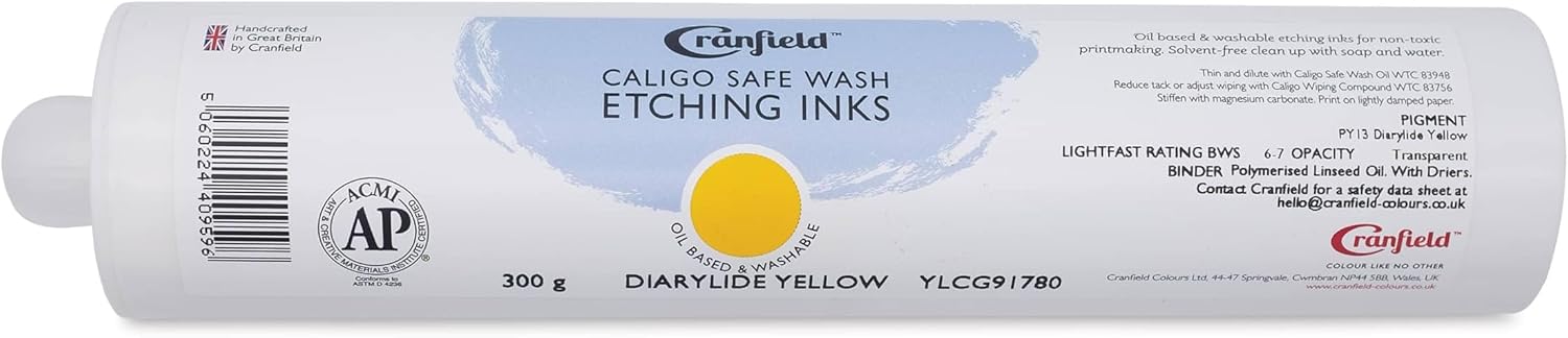 Cranfield Caligo Safe Wash Etching Ink Cartridge - Diarylide Yellow, 300 g