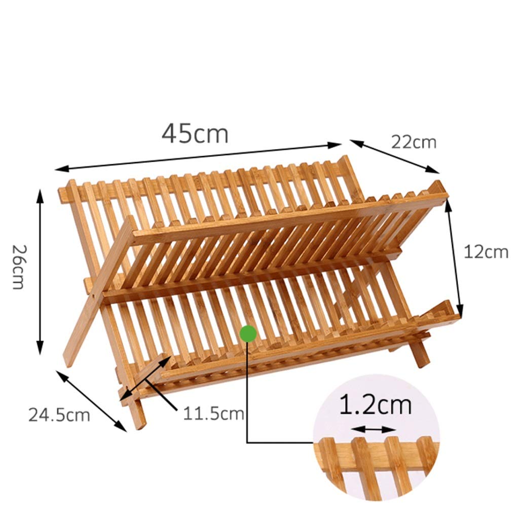 Rejilla para Platos Rejilla para Platos Escurridor de Cocina Rejilla para Platos Rejilla para Platos de bambú de bambú Rejilla para Cocina Almacenamiento de vajilla Rejilla para pl