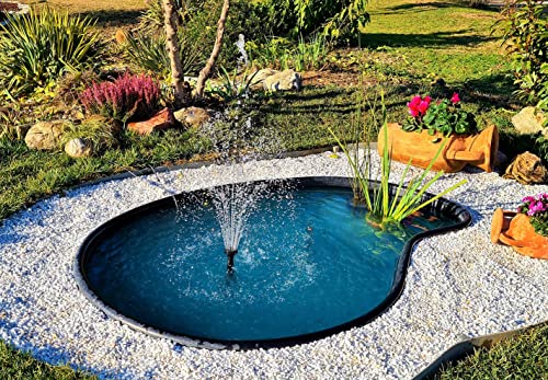 Laghetto Preformato Vittoria 750L Nero - Stagno Giardino Per Pesci Koi E Piante Acquatiche - Foto 3