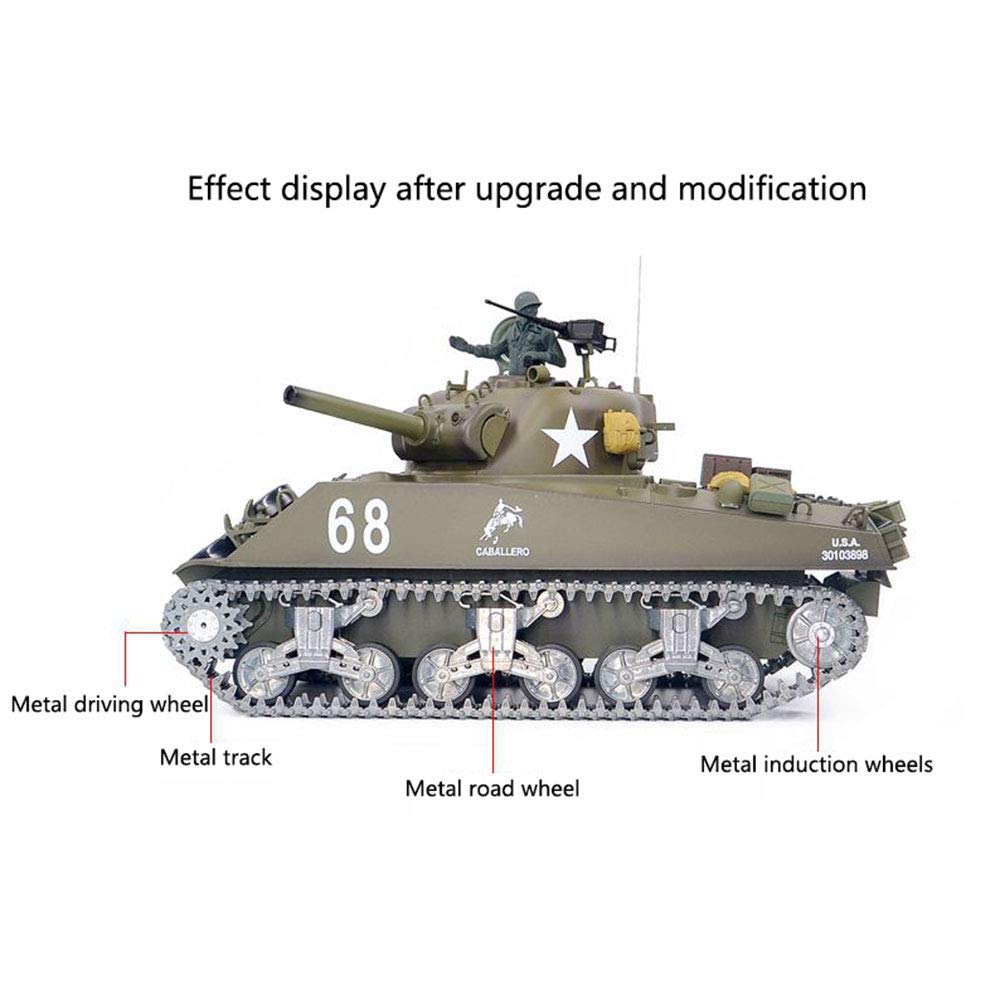 Henglong – Sac De Pièces De Décoration Plastique Pour Char M4A3 Sherman 1/16, Référence 3898 – Accessoire Pour RC Tank, Pièces Détachées De Remplacement
