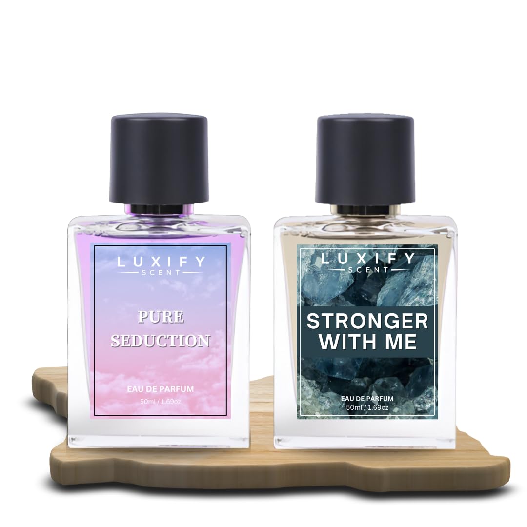 LUXIFY SCENT Pure Seduction & stronger with me Perfume | Notes of Melon, Lavender & Vanilla Fragrance | Eau De Perfume| Unisex Fragrance | Luxury Gift Pack | 50ml