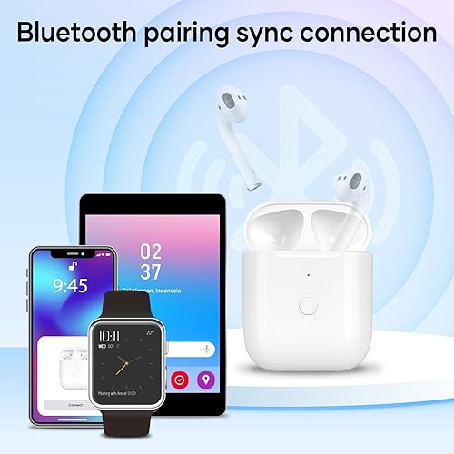 Miniatura 6 de Compatible con funda de carga AirPods, repuesto para AirPod de 1 2 generación 550 mAh con carga inalámbrica, botón de sincronización de