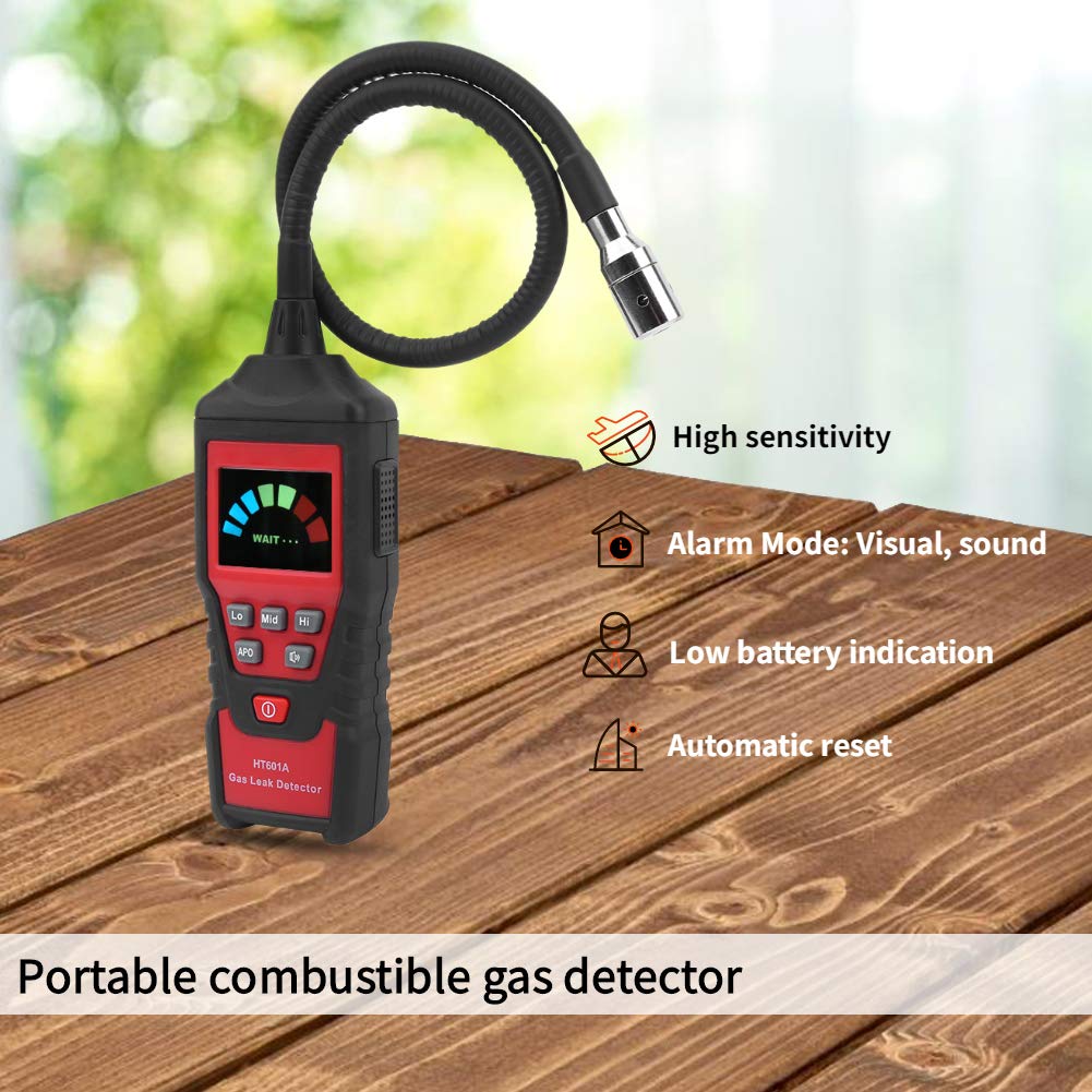 Detector de fugas de gas inflamable, Analizador portátil de probador de metano de propano inflamable, Detector de gas natural, Herramientas de emergencia para el hogar