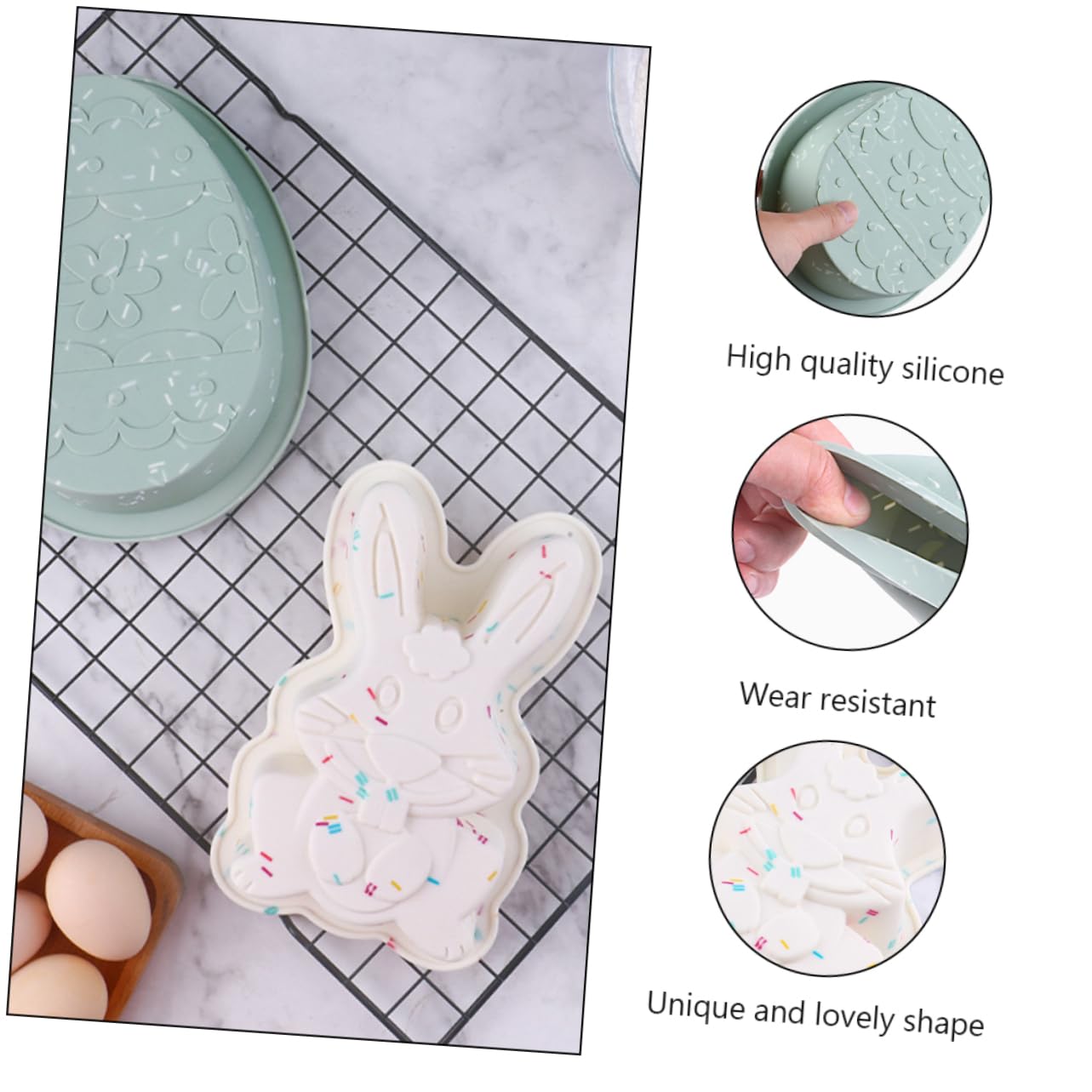 DECHOUS 2 Set Stampo Per Dolci Forniture Per La Cottura Accessori Per La Cottura Deliziosi Per La Per Dolci Pasquali Per Dolci Decorativi Per 2 pezzi * 2