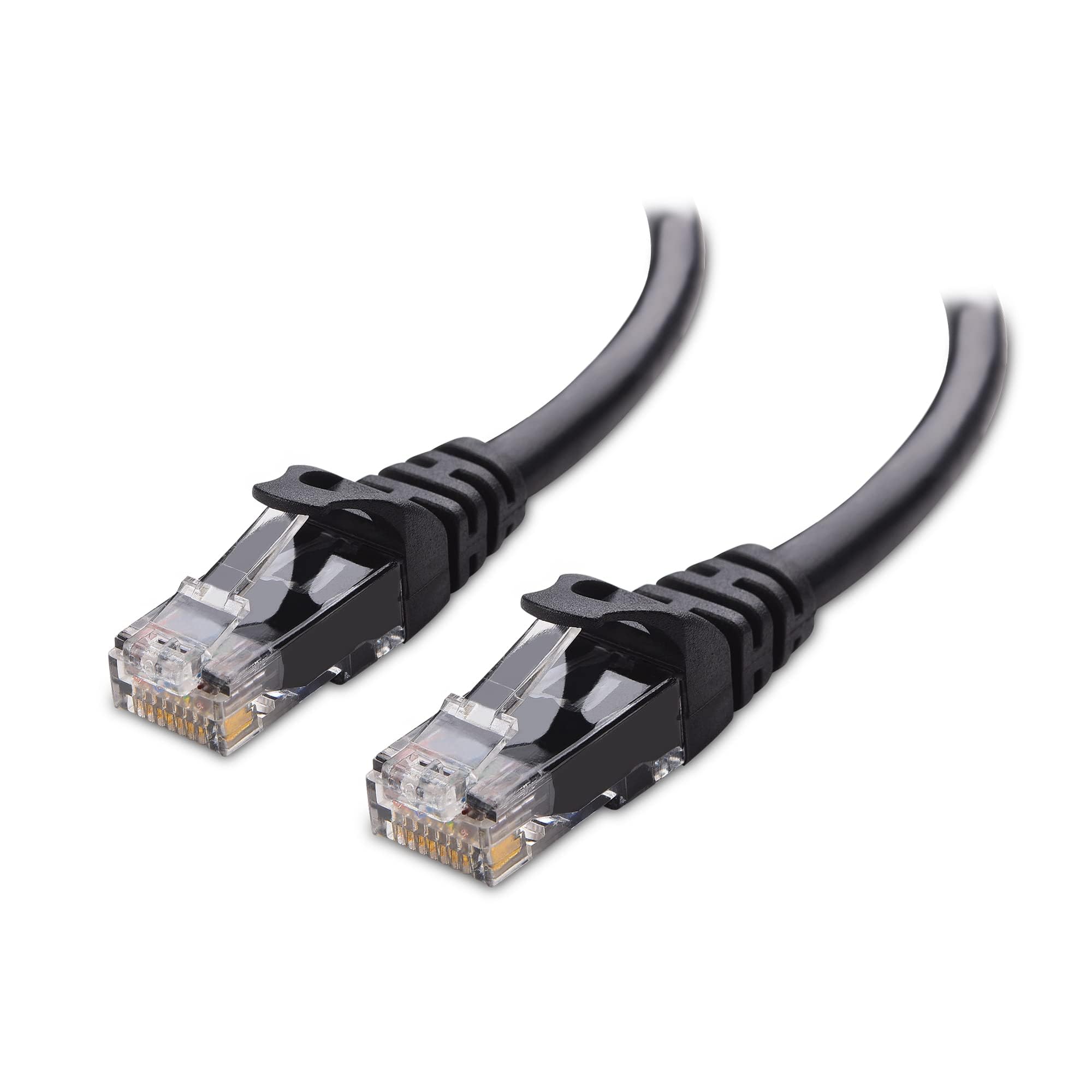 10Gbps Snagless Cat 6 Ethernet Cable - 10ft, Cat 6 Cable, Cat6 Cord, Ethernet Cord, Black